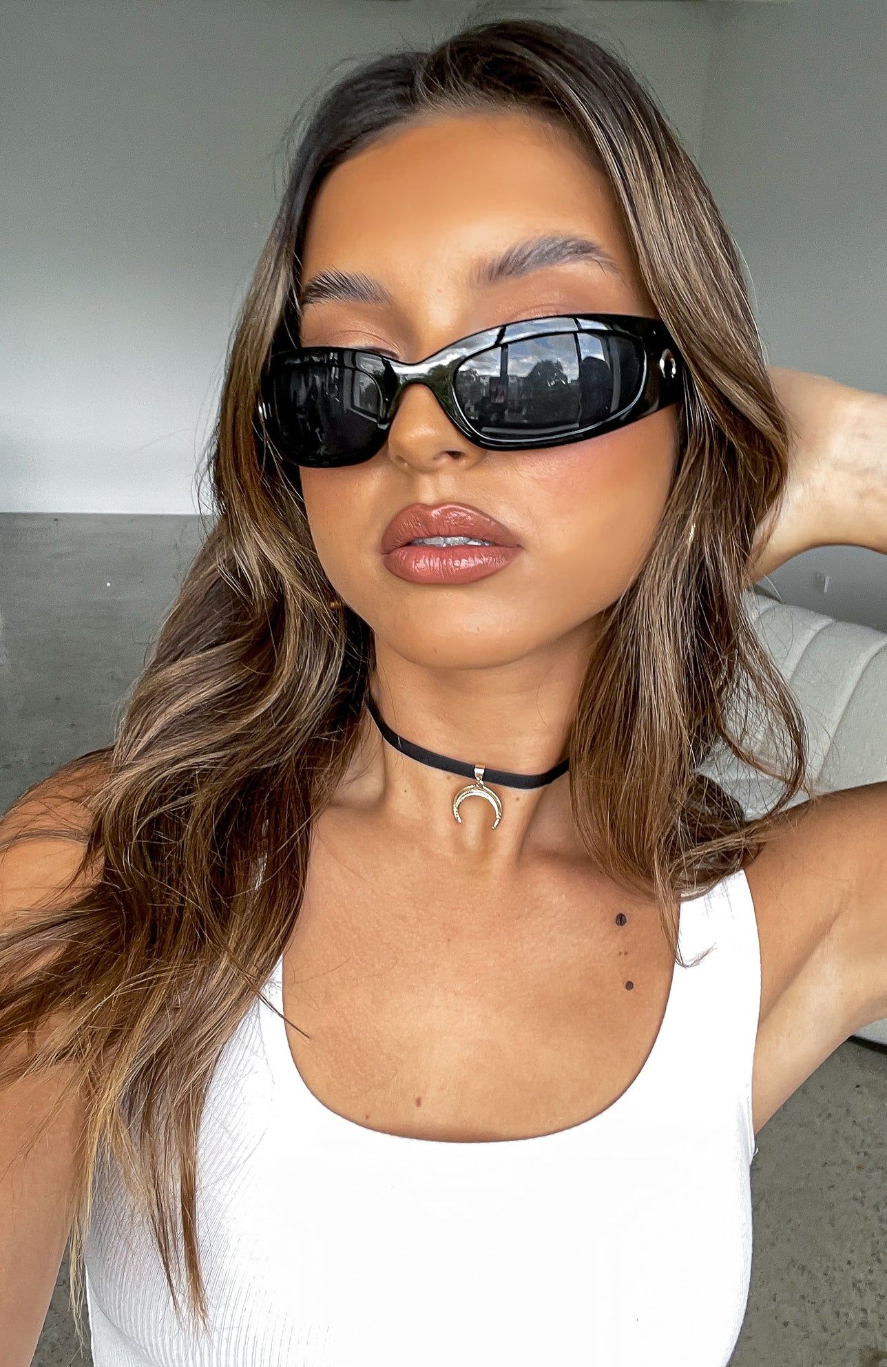 Gia Choker Black/Silver sold by White Fox Boutique