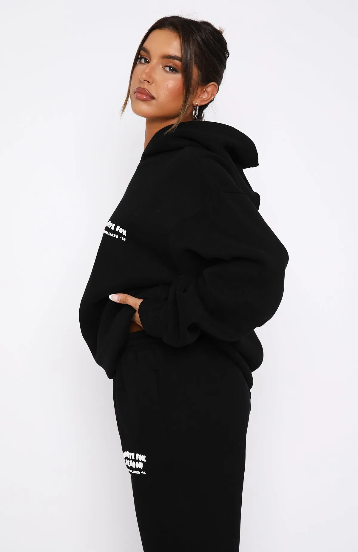 The Main Season Oversized Hoodie Black sold by White Fox Boutique product image thumbnail 3