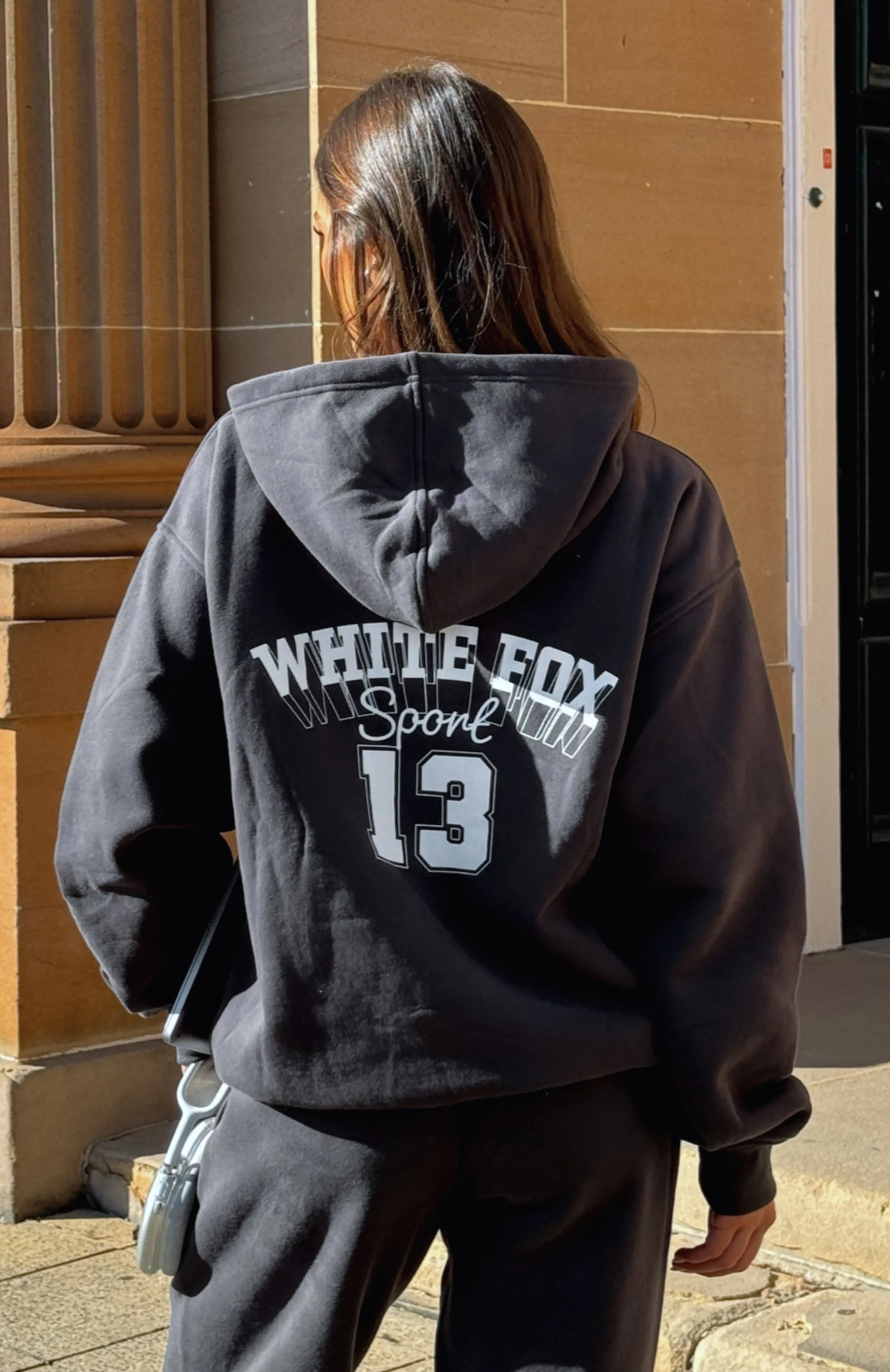 Out Of Line Oversized Hoodie Charcoal sold by White Fox Boutique product image thumbnail 5