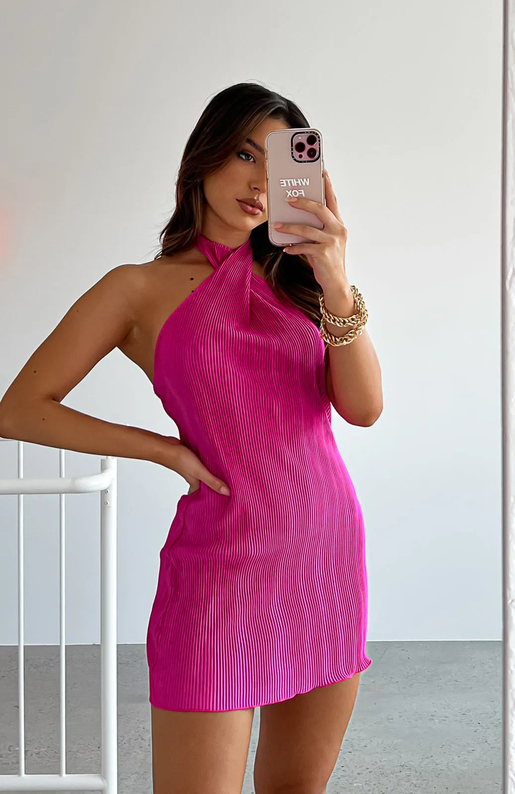 Up In The Air Mini Dress Pink sold by White Fox Boutique