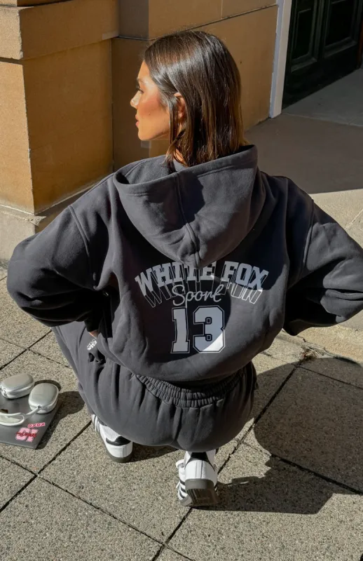Out Of Line Oversized Hoodie Charcoal sold by White Fox Boutique