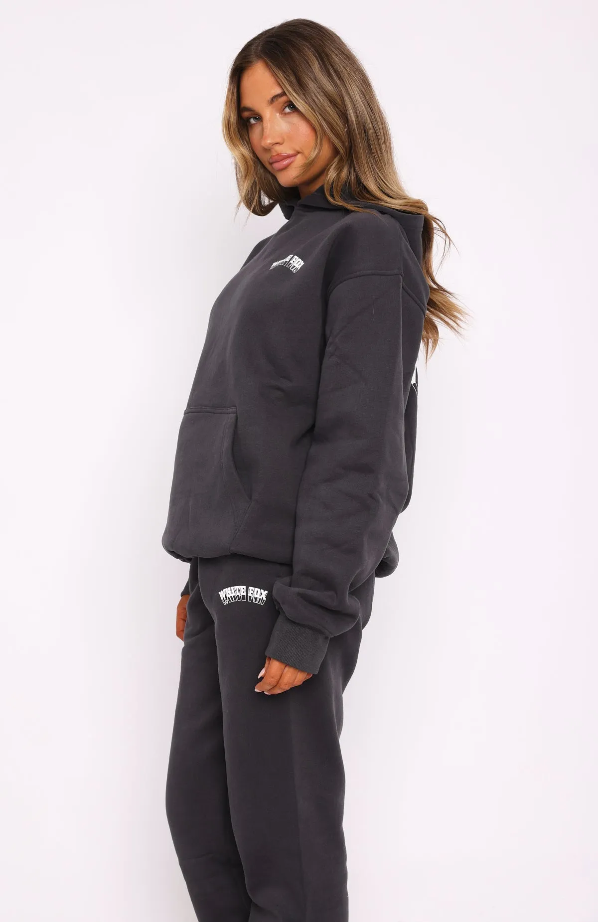 Out Of Line Oversized Hoodie Charcoal sold by White Fox Boutique product image thumbnail 3