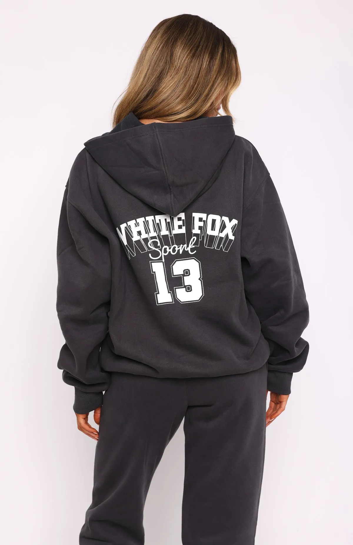 Out Of Line Oversized Hoodie Charcoal sold by White Fox Boutique product image thumbnail 4
