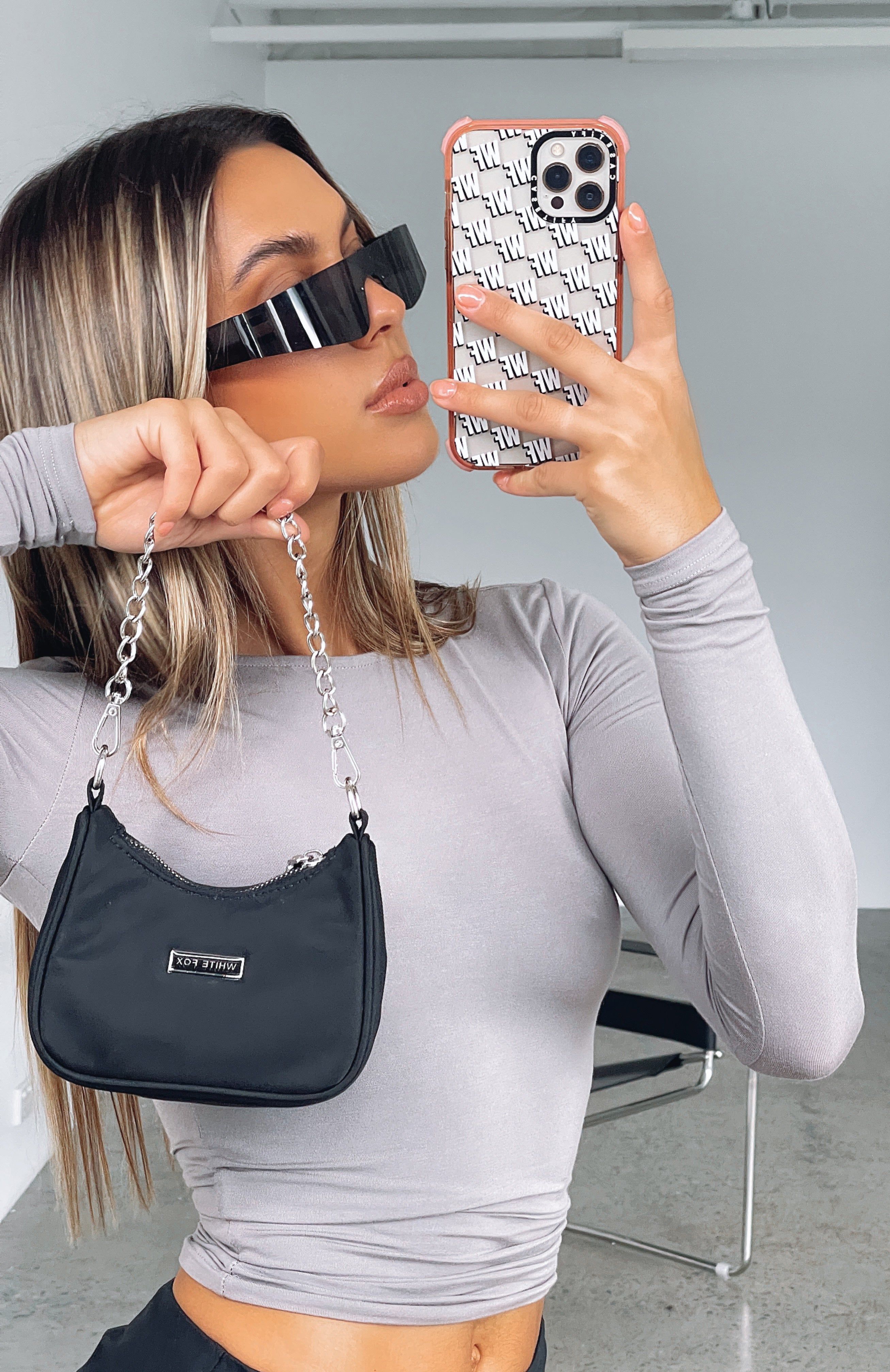 Gigi Mini Bag Black Nylon sold by White Fox Boutique product image thumbnail 5