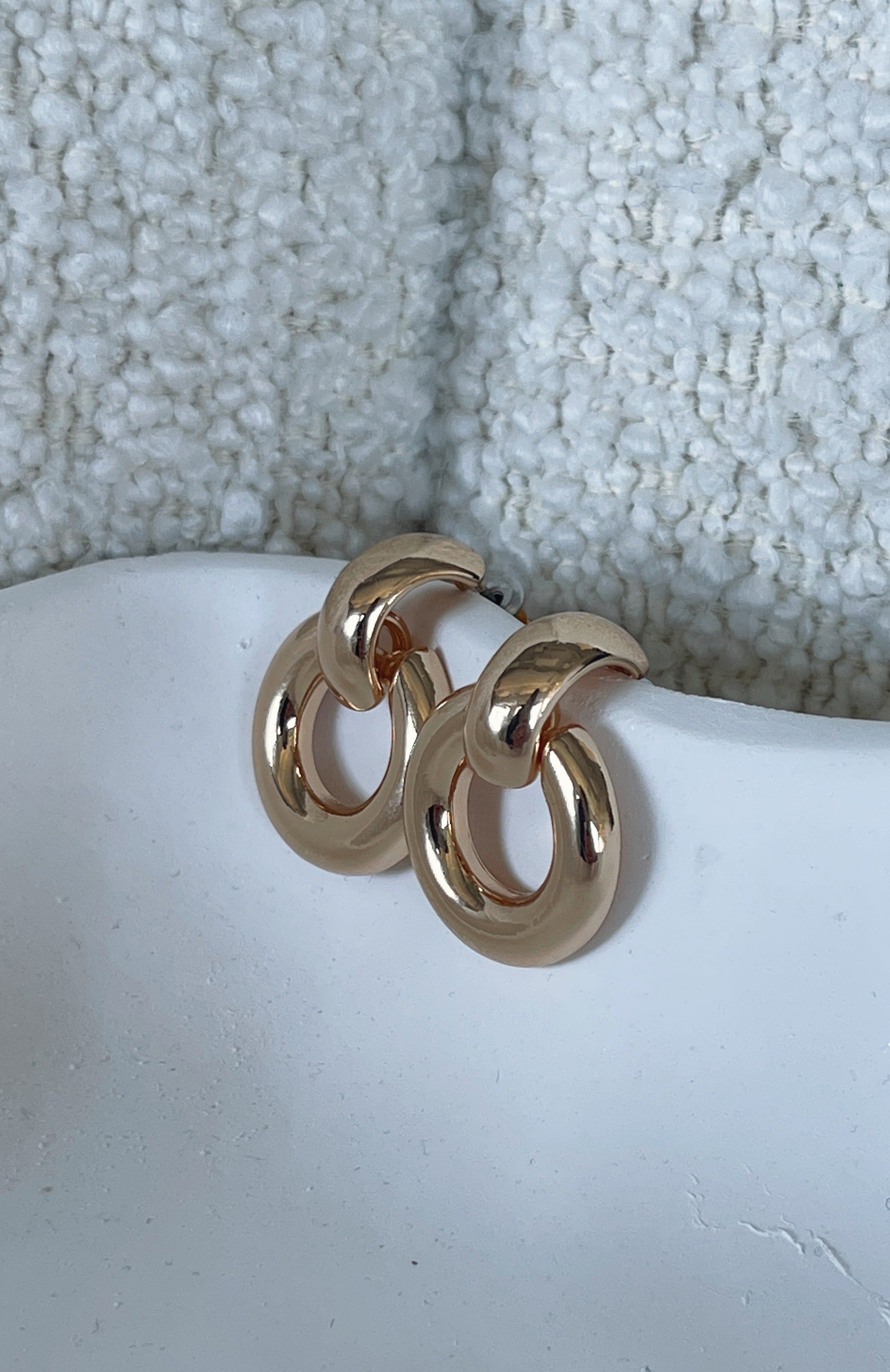 Jade Earrings Gold sold by White Fox Boutique product image thumbnail 2