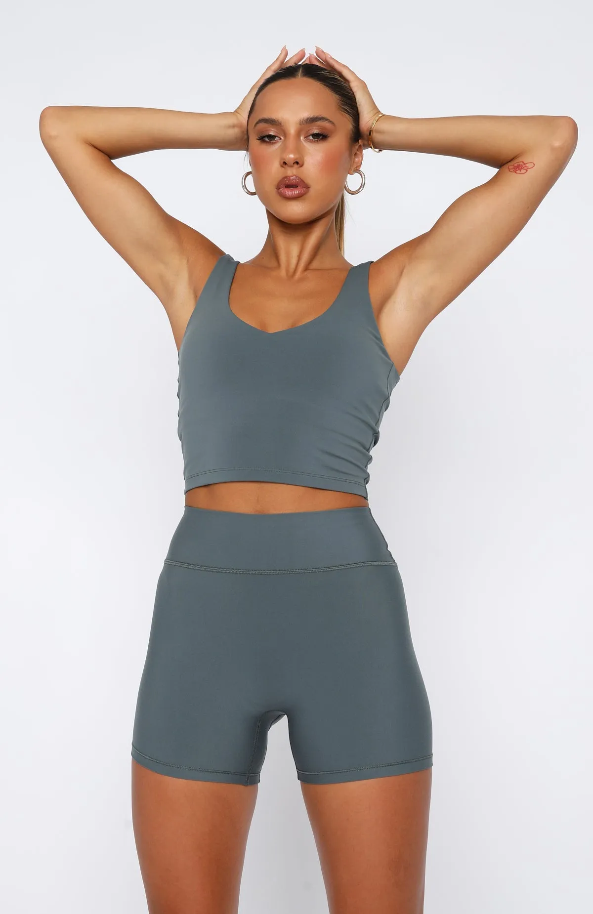 Balance Sports Crop Petrol sold by White Fox Boutique product image thumbnail 2