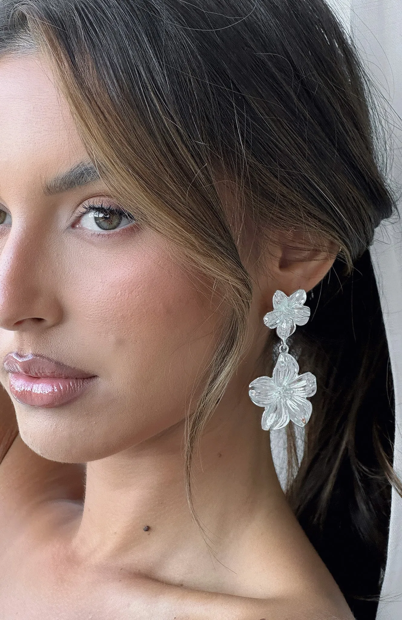 Moana Statement Earrings Silver sold by White Fox Boutique