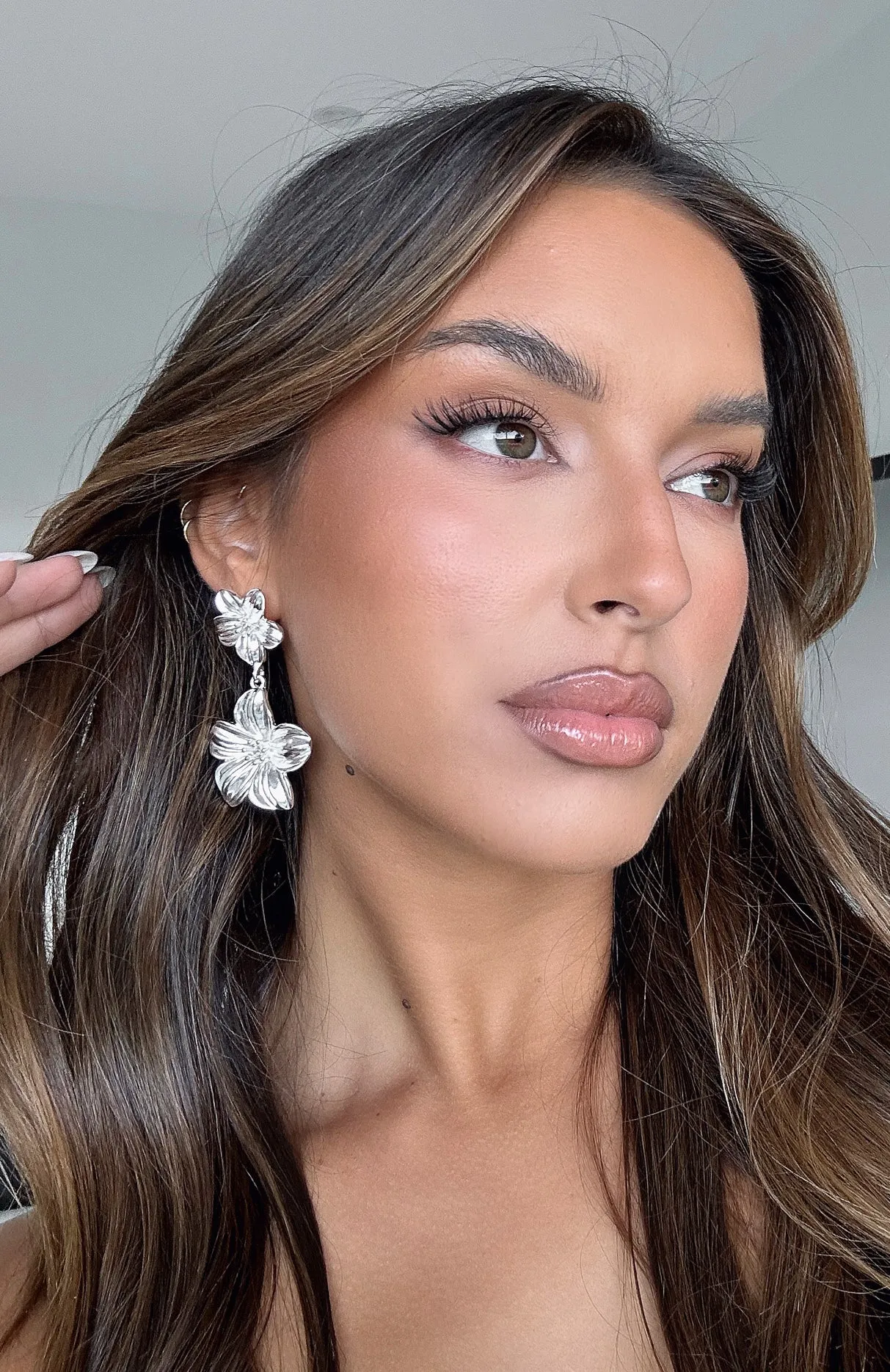 Moana Statement Earrings Silver sold by White Fox Boutique product image thumbnail 4