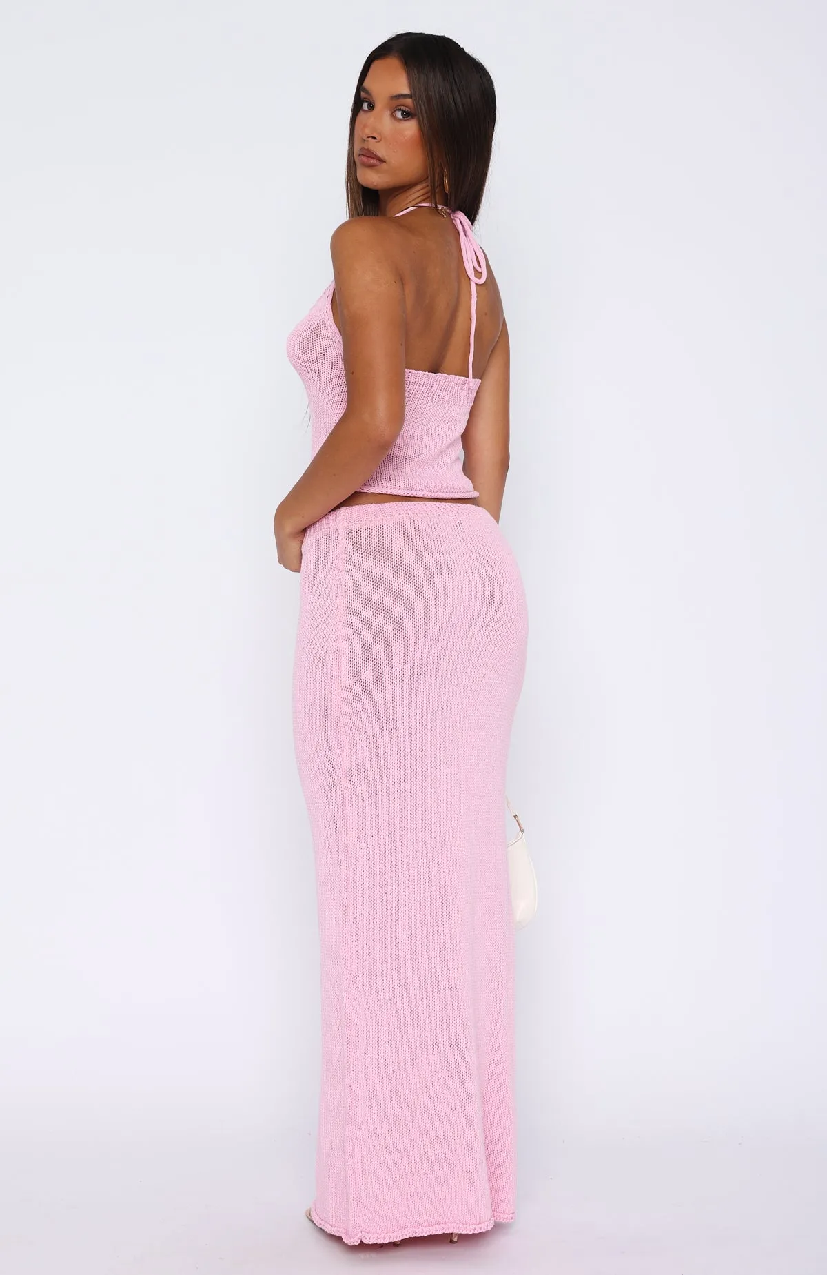One Time Offer Crochet Maxi Skirt Pink sold by White Fox Boutique product image thumbnail 4