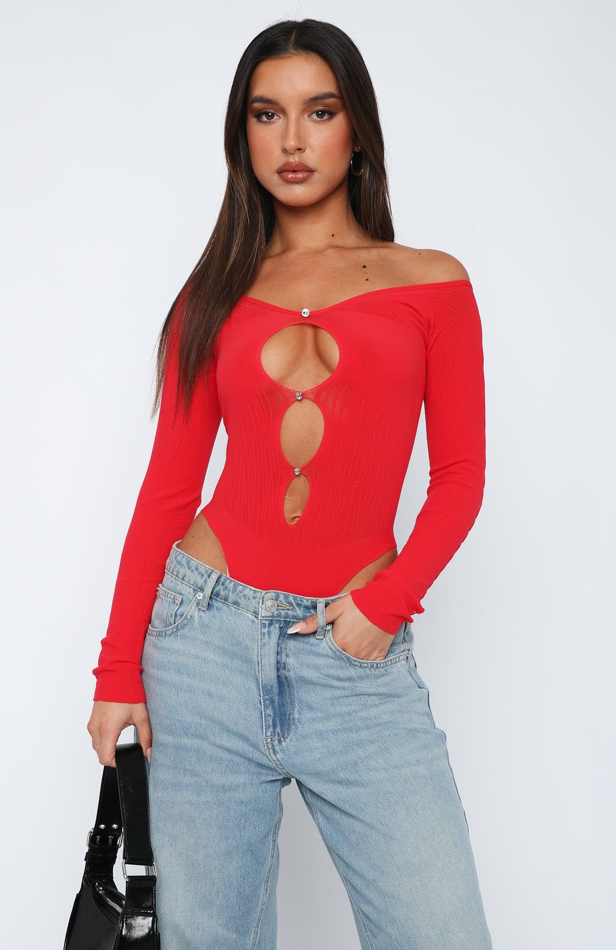 None Of Your Concern Bodysuit Red sold by White Fox Boutique product image thumbnail 5
