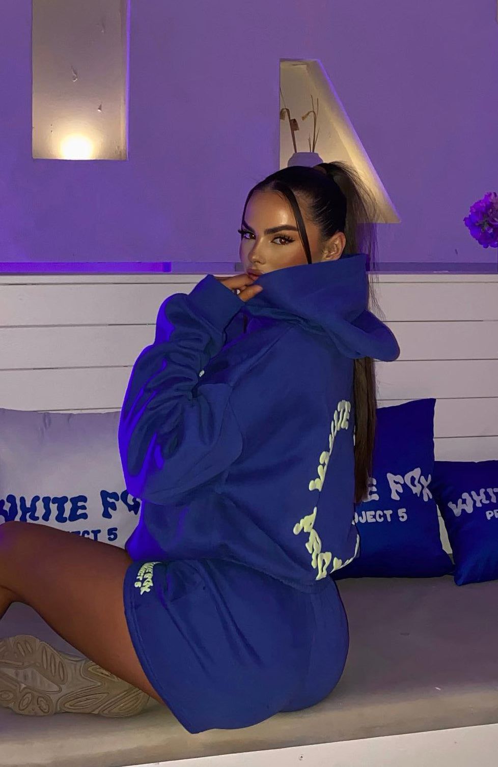 Project 5 Oversized Hoodie Cobalt sold by White Fox Boutique