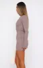 Turn The Lights Down Long Sleeve Mini Dress Mocha sold by White Fox Boutique