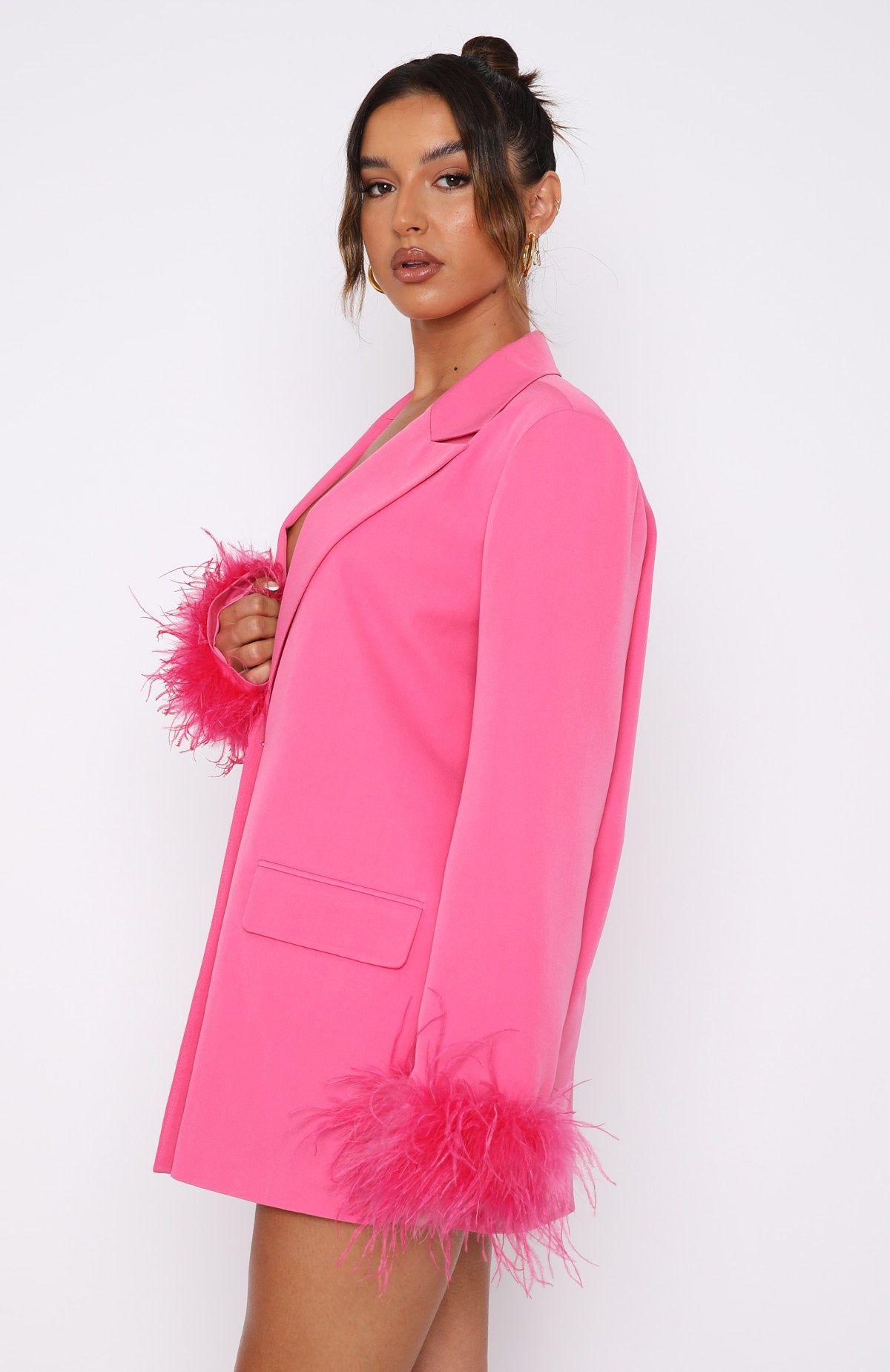 Walk That Walk Oversized Blazer Pink sold by White Fox Boutique product image thumbnail 3