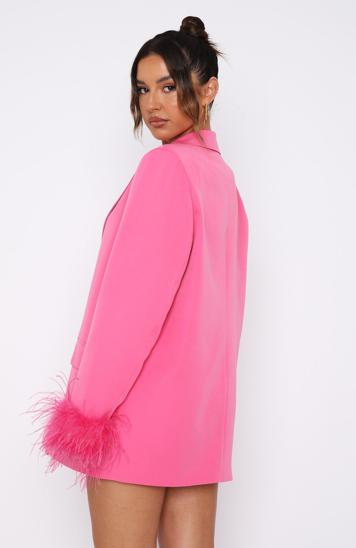 Walk That Walk Oversized Blazer Pink sold by White Fox Boutique product image thumbnail 4