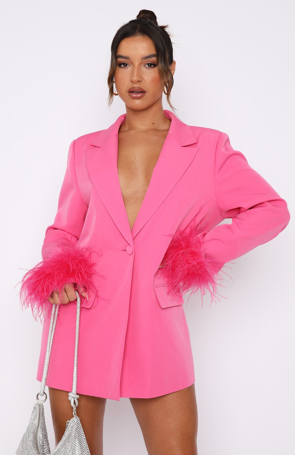 Walk That Walk Oversized Blazer Pink sold by White Fox Boutique product image thumbnail 2