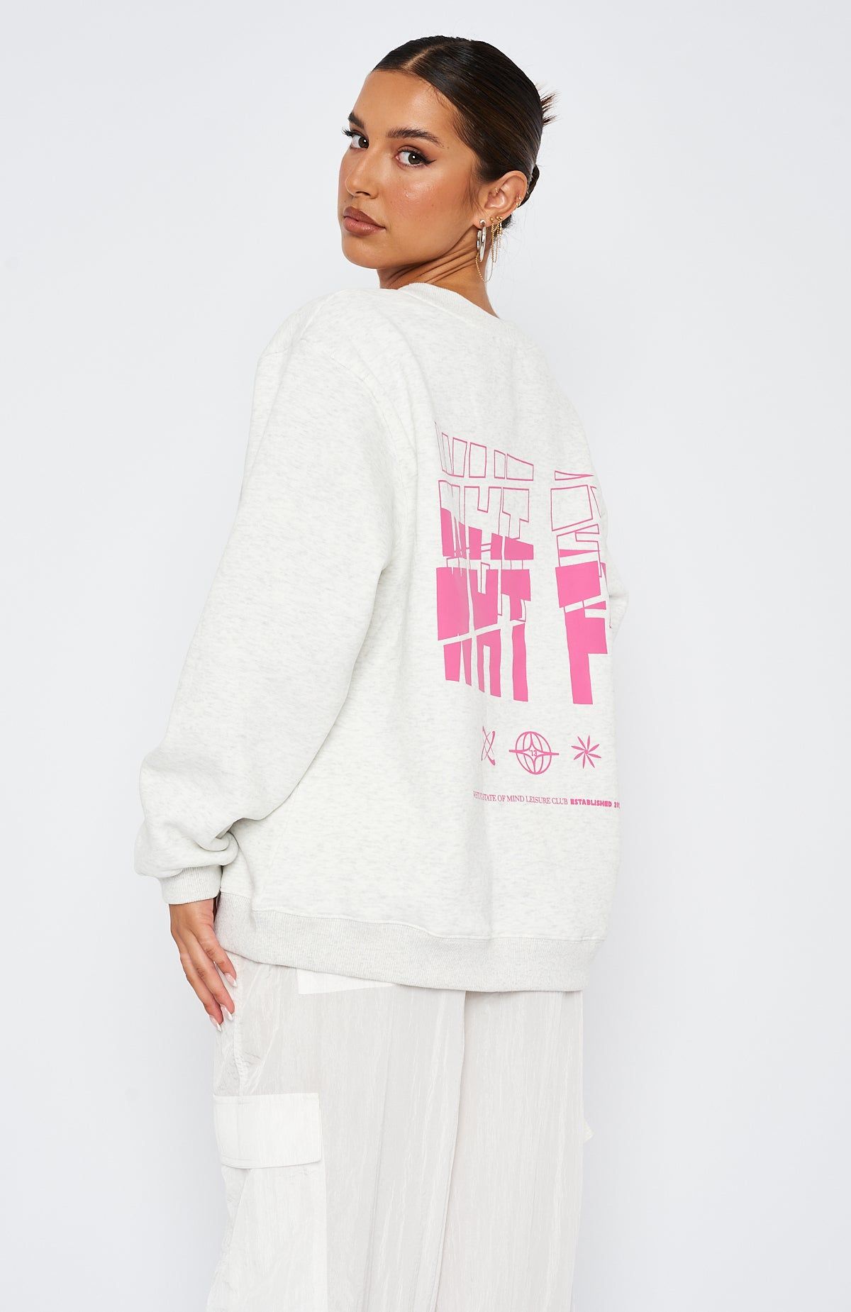 The Originals Oversized Sweater Grey Marle sold by White Fox Boutique product image thumbnail 5