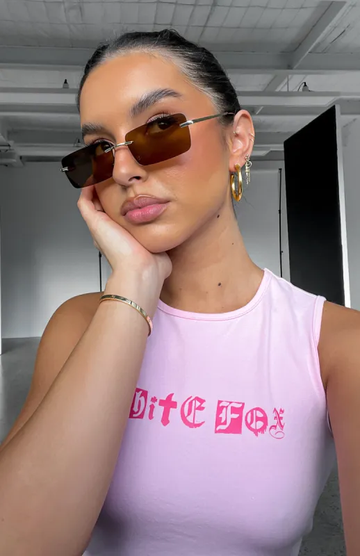 Mia Sunglasses Gold/Chocolate sold by White Fox Boutique