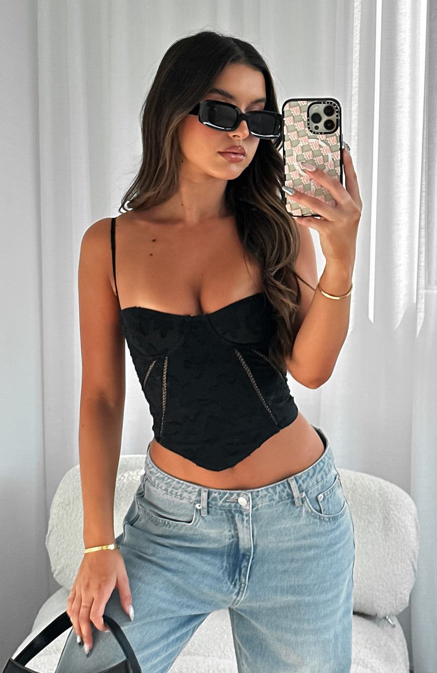 Don't Use Me Bustier Black sold by White Fox Boutique