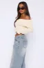 Late Night Out Off Shoulder Knit Top Cream sold by White Fox Boutique