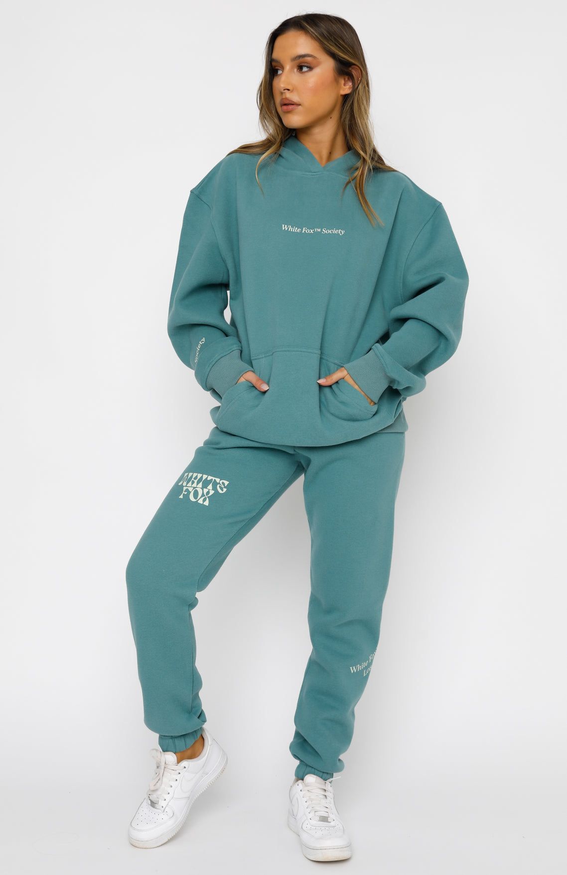 Can't Get Enough Sweatpants Teal sold by White Fox Boutique product image thumbnail 5