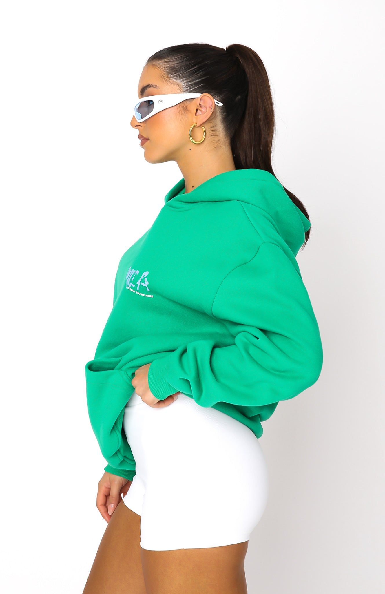 Happy Place Hoodie Green sold by White Fox Boutique product image thumbnail 3