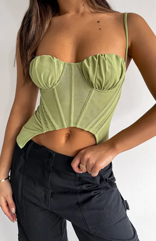 Lasting Love Bustier Matcha made by White Fox Boutique