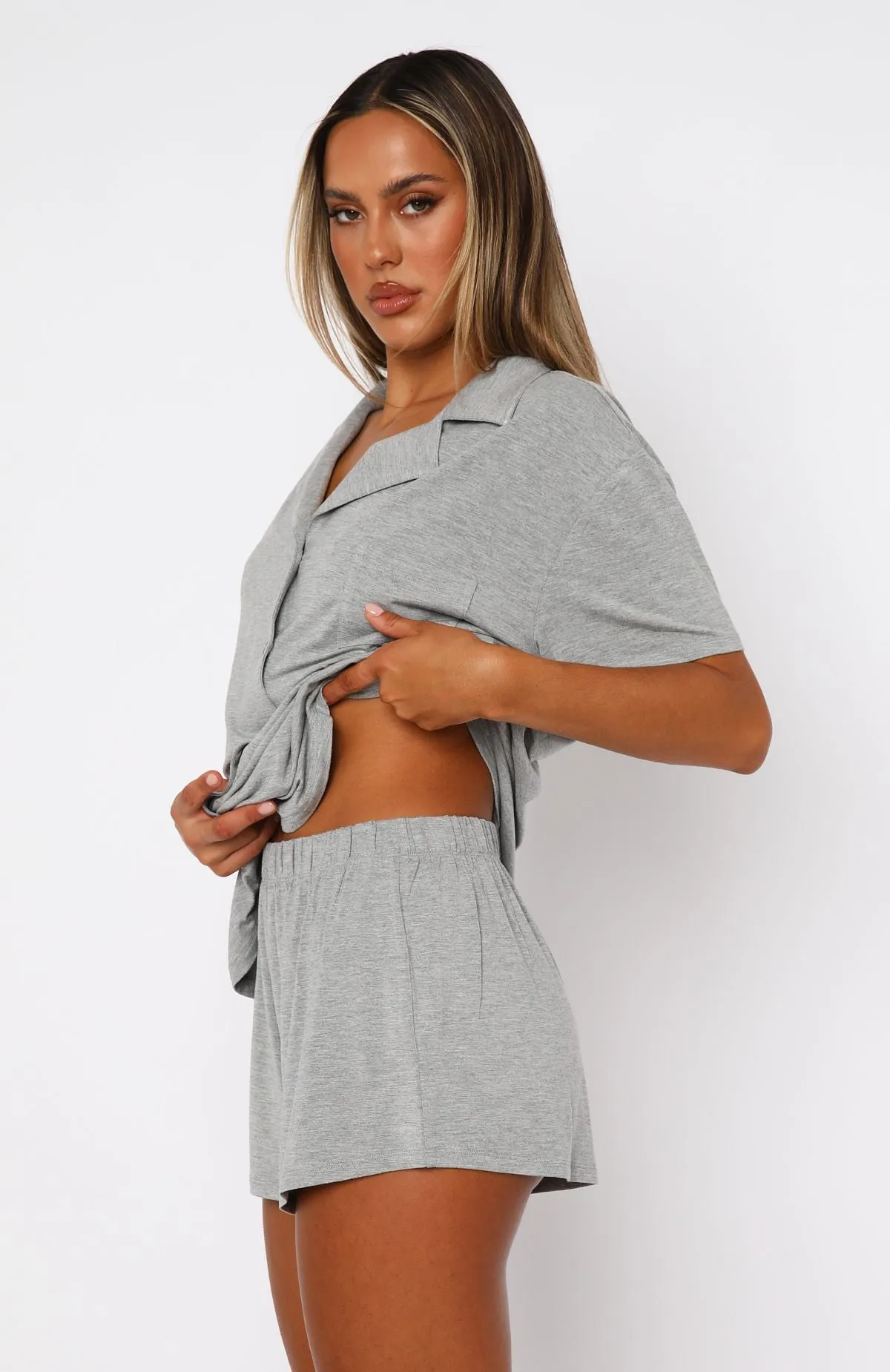 Dreamscape Pyjama Set Grey Marle sold by White Fox Boutique product image thumbnail 4