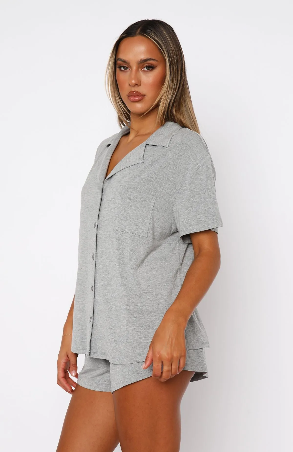 Dreamscape Pyjama Set Grey Marle sold by White Fox Boutique product image thumbnail 3