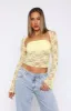 Sweet Lovin' Lace Top Set Lemon sold by White Fox Boutique