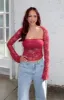 Sweet Lovin' Lace Top Set Wine sold by White Fox Boutique
