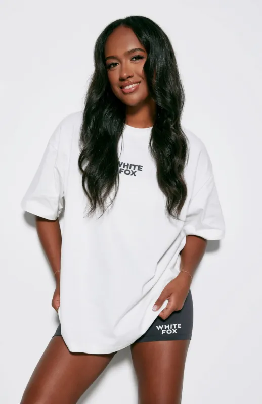Keeping It Simple Oversized Tee White sold by White Fox Boutique
