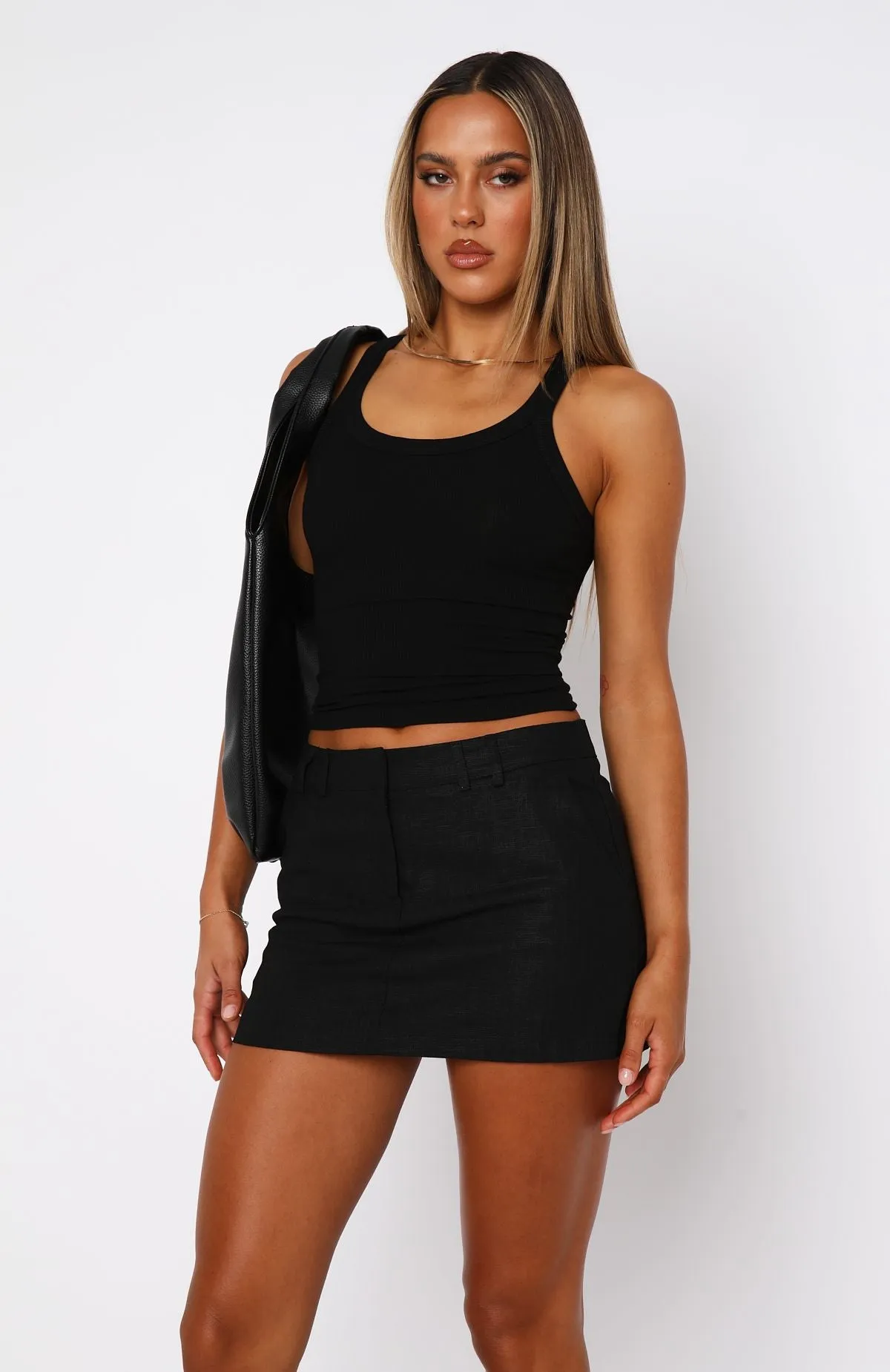 The Right One Mini Skort Black sold by White Fox Boutique product image thumbnail 2