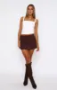 The Right One Mini Skort Chocolate sold by White Fox Boutique