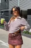 The Right One Mini Skort Chocolate sold by White Fox Boutique