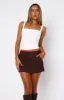 The Right One Mini Skort Chocolate sold by White Fox Boutique