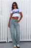 Willow Mid Rise Wide Leg Jeans Light Blue Acid Wash sold by White Fox Boutique