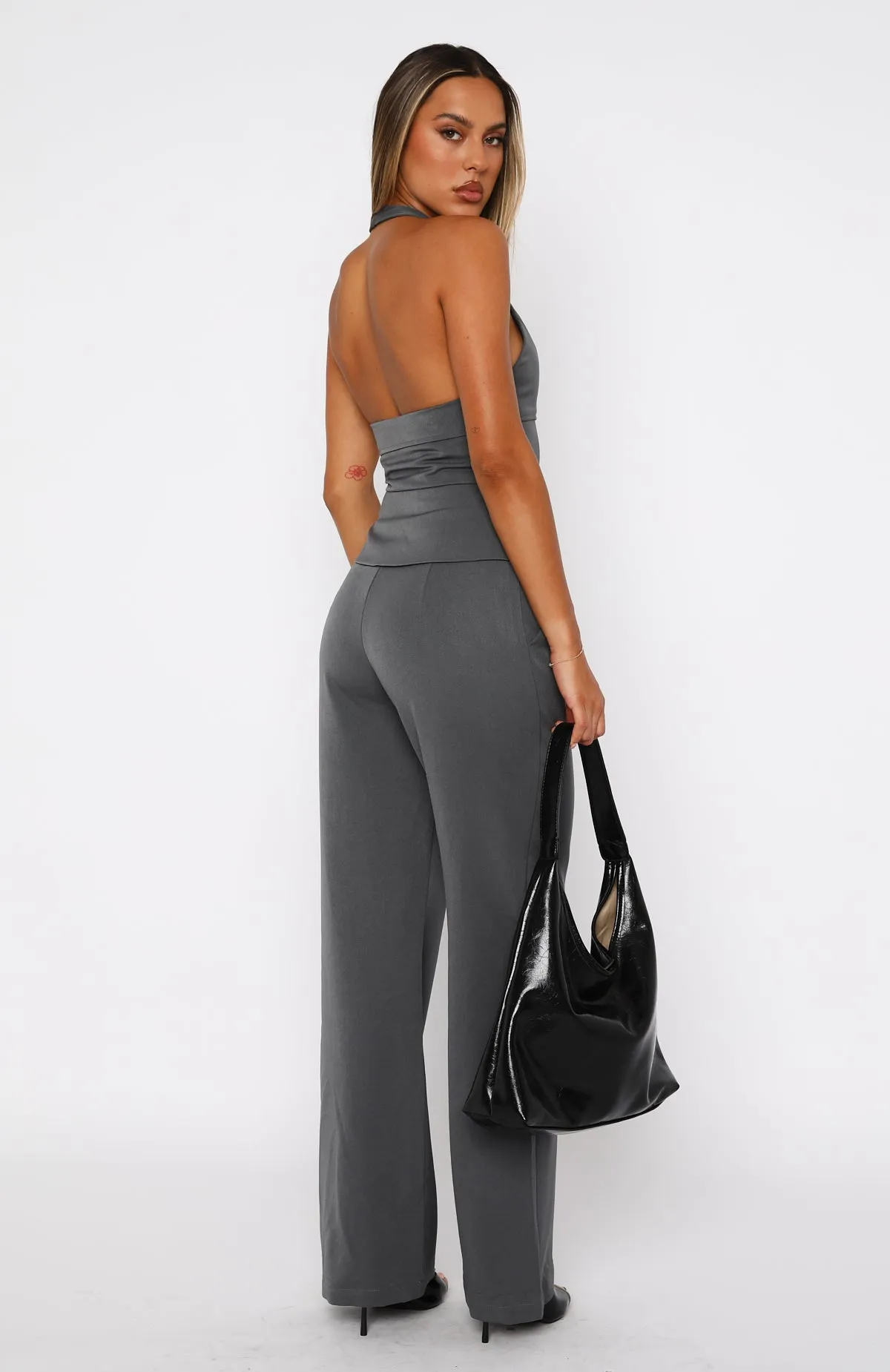 Only Acting Pants Charcoal sold by White Fox Boutique product image thumbnail 4