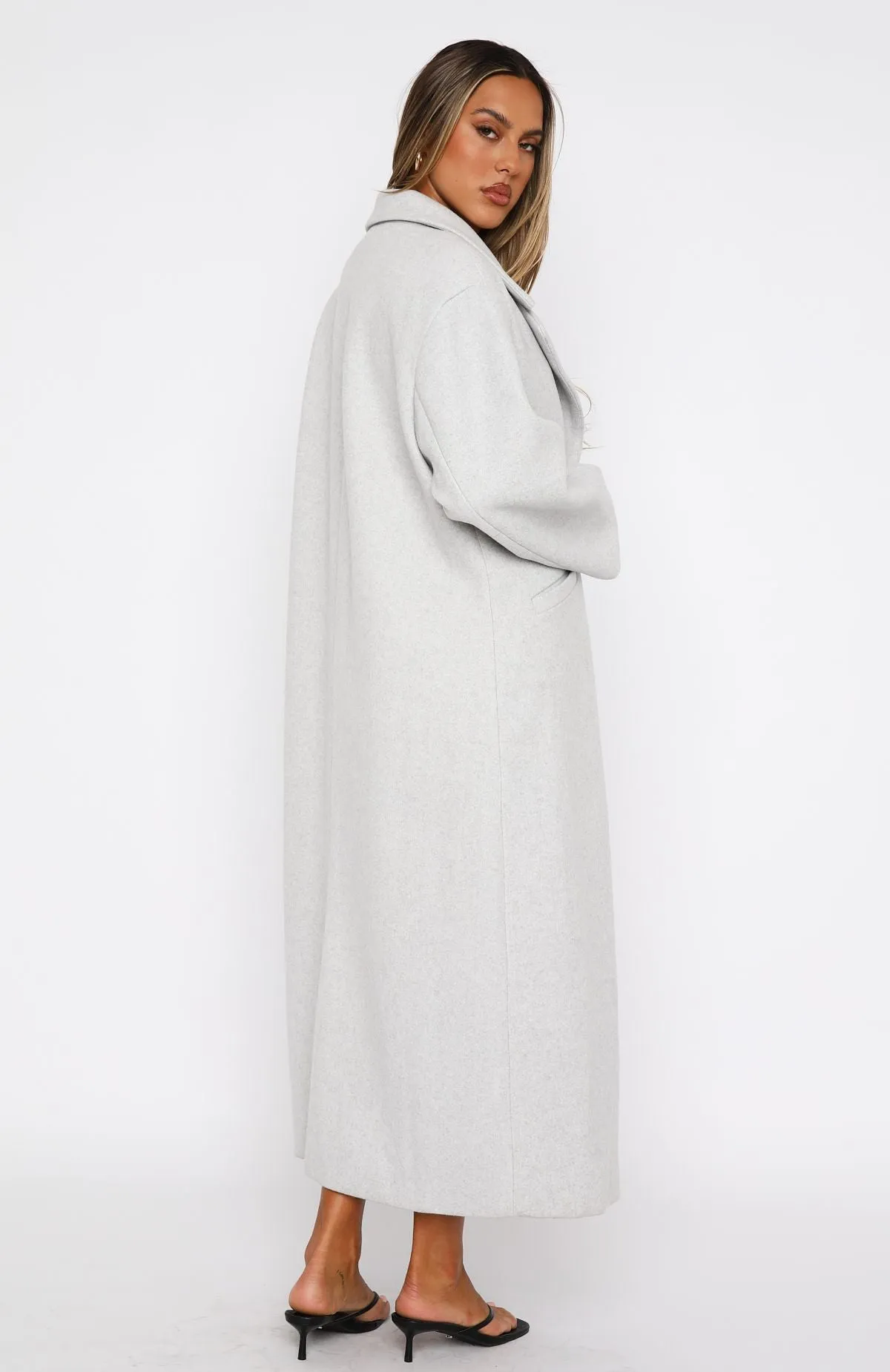 Smart Casual Oversized Coat Grey sold by White Fox Boutique product image thumbnail 4