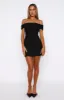 Got The Talent Off Shoulder Mini Dress Black sold by White Fox Boutique