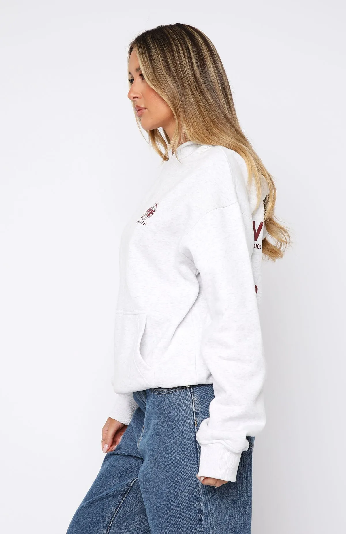 Originals Club Oversized Hoodie Grey Marle sold by White Fox Boutique product image thumbnail 3