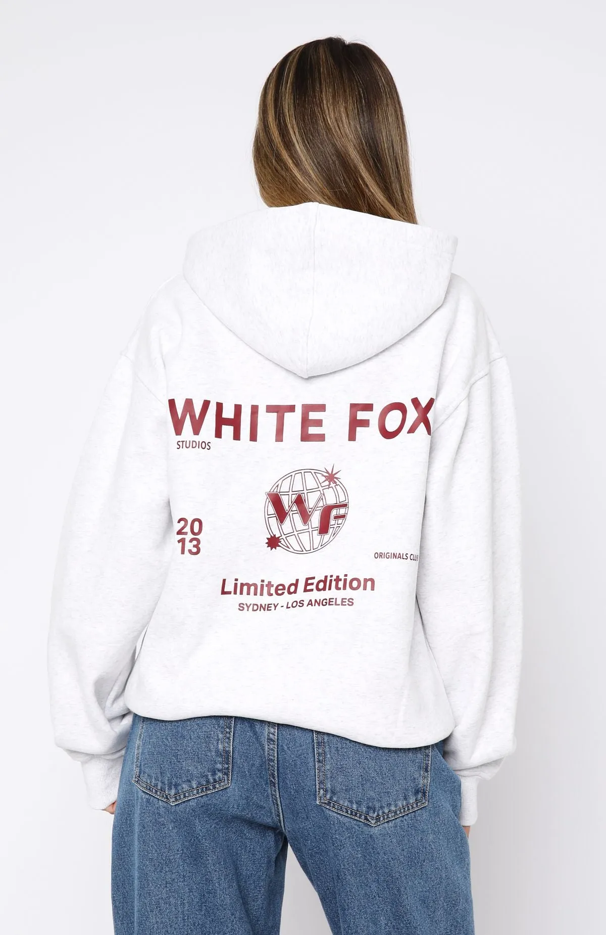 Originals Club Oversized Hoodie Grey Marle sold by White Fox Boutique product image thumbnail 4