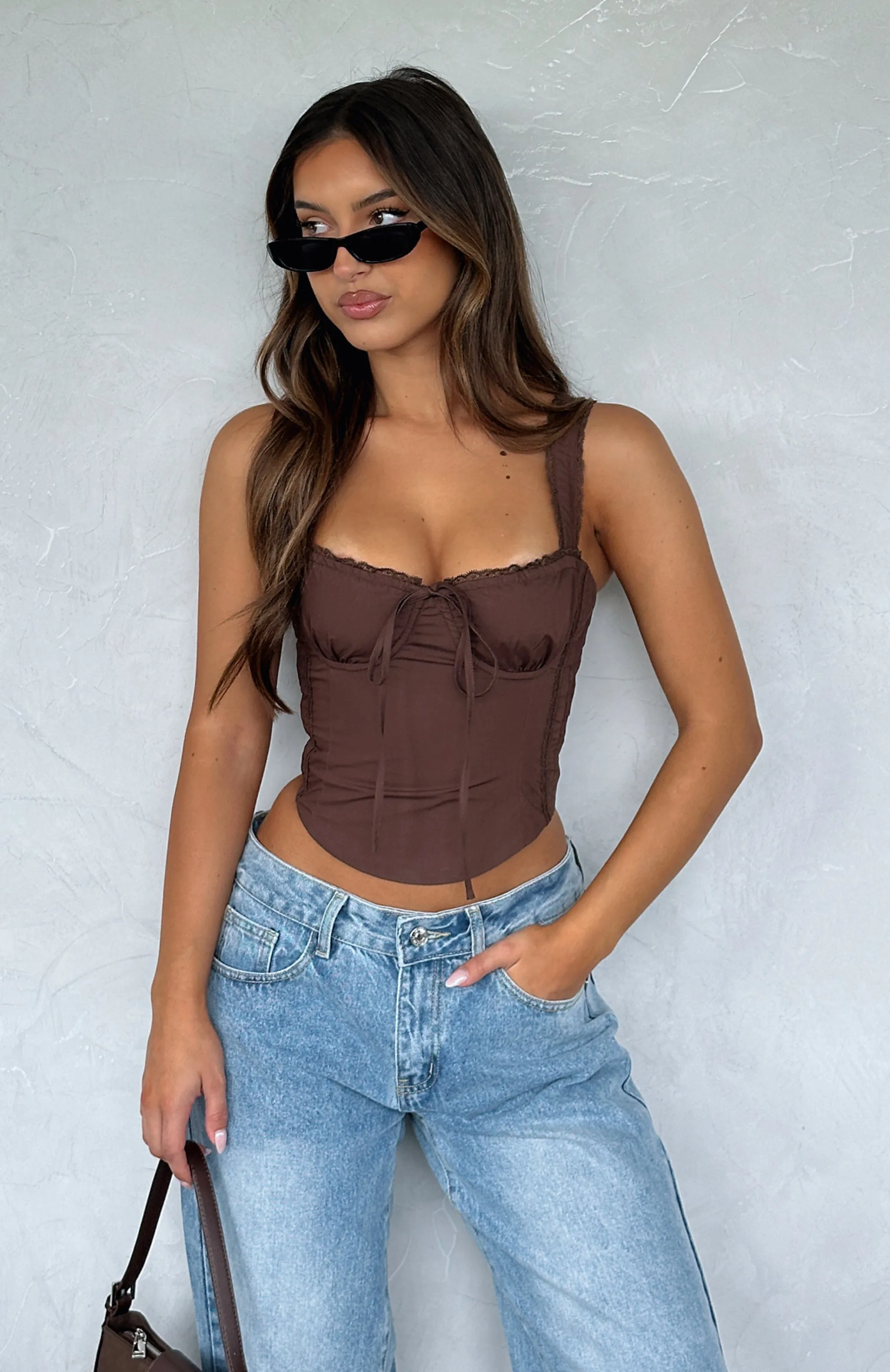 Here With Me Bustier Chocolate sold by White Fox Boutique product image thumbnail 5