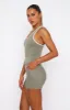 Hot Girl Walk Crop Olive/Cream sold by White Fox Boutique