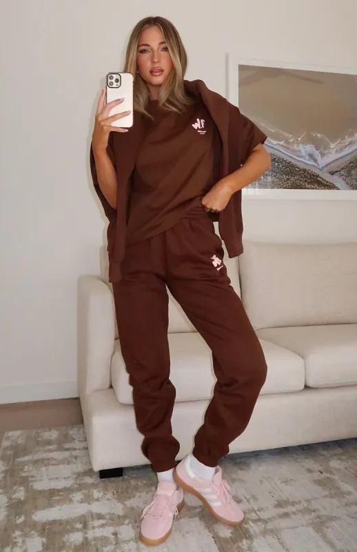 The New Standard Sweatpants Chocolate sold by White Fox Boutique