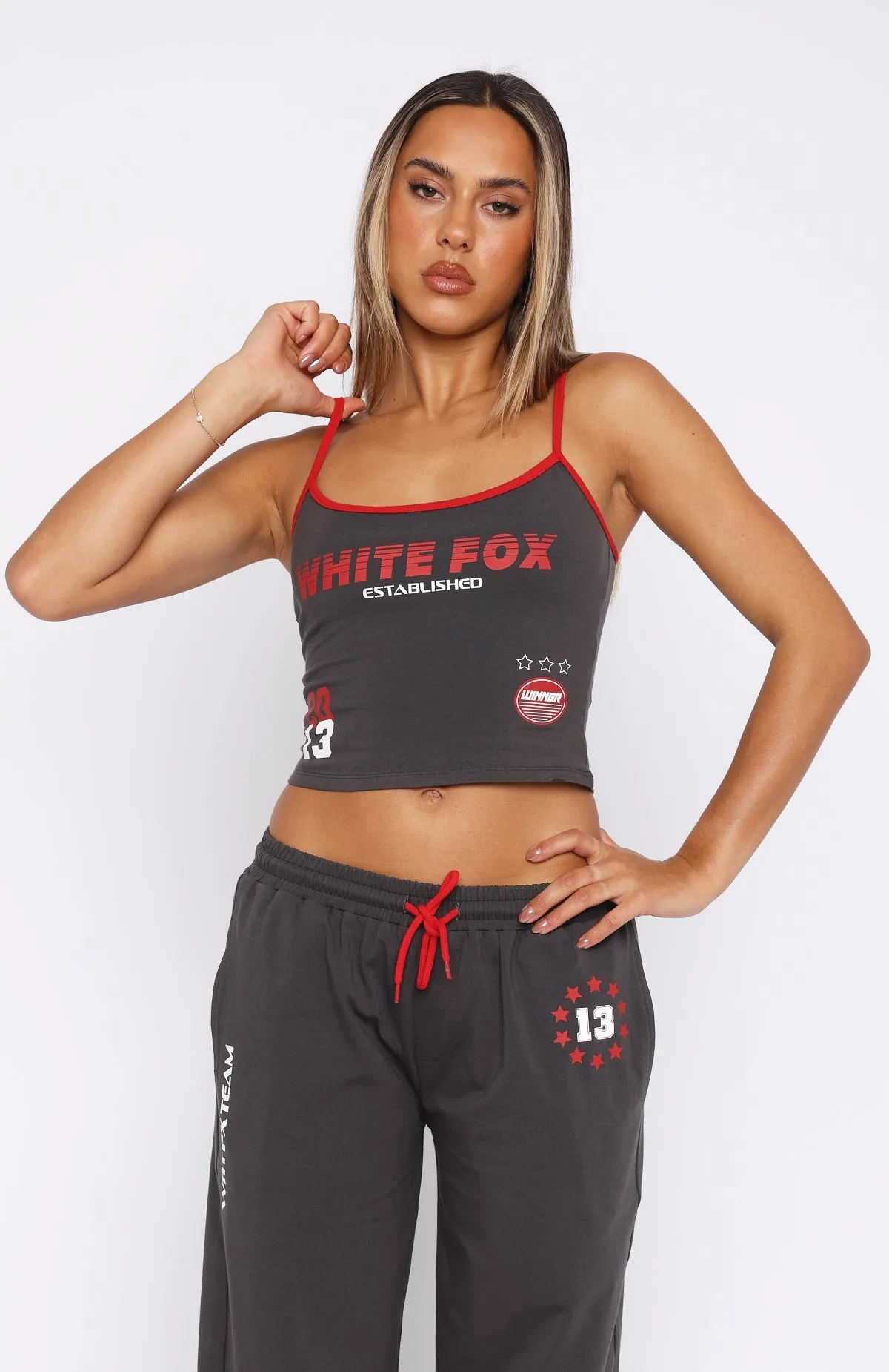 Full Schedule Singlet Charcoal sold by White Fox Boutique product image thumbnail 2