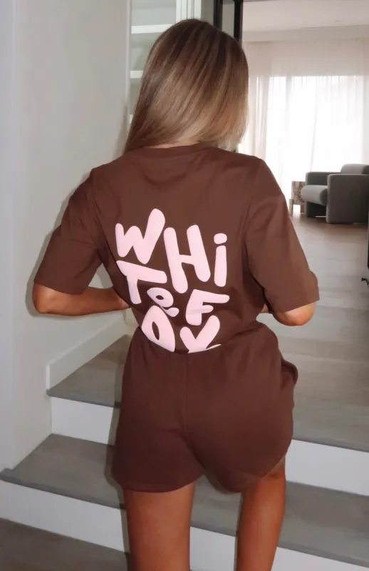 The New Standard Oversized Tee Chocolate sold by White Fox Boutique