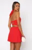 It's Up To Me Halter Mini Dress Red sold by White Fox Boutique