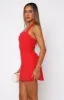 It's Up To Me Halter Mini Dress Red sold by White Fox Boutique