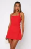 It's Up To Me Halter Mini Dress Red sold by White Fox Boutique