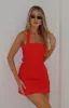 It's Up To Me Halter Mini Dress Red sold by White Fox Boutique